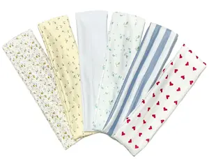 Fashion Women's Headbands for Short Hair Non Slip Elastic Floral Hairbands Soft Fabric 2 Inches Thick Stripe Head Bands for Girls Valentine's Day Heart Headbands Comfortable Stylish Versatile Color Combinations