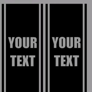 Customize YOUR TEXT Bedside Decal, 10"x46", set of 2 vinyl window decal