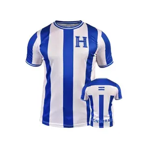 Honduras Football Jersey, Soccer Jersey, Geometric Pattern, Fitted Style, Moderate Fabric Thickness, Casual Wear, All Seasons, Men Women UnisexGift