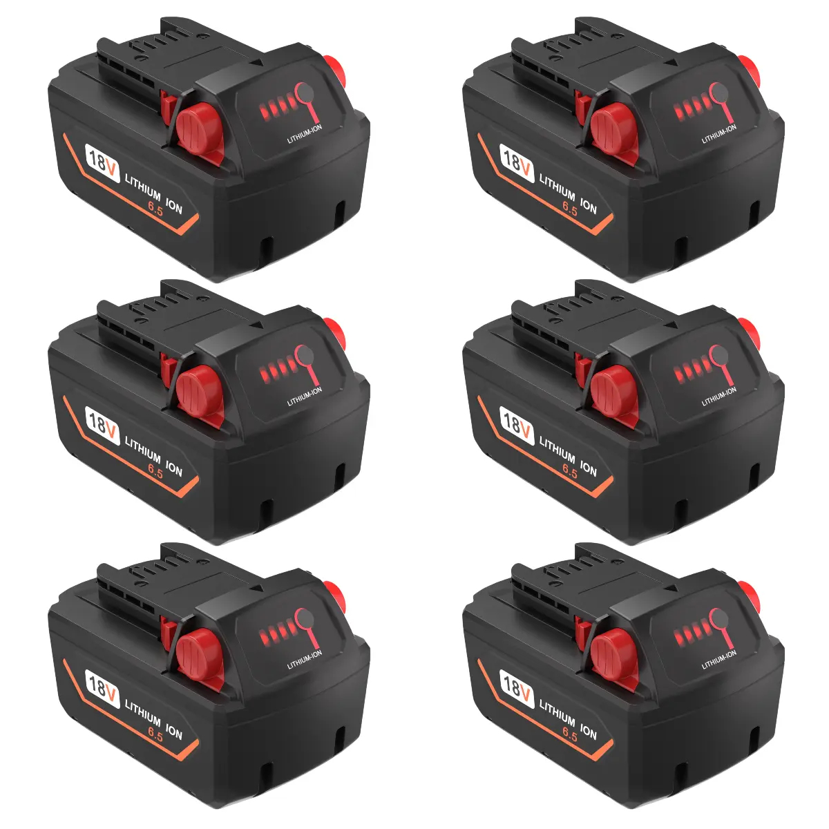 KUNLUN 6.5Ah 18V Replacement Battery for Milwaukee ∧∧-18 Battery, Lithium Battery Compatible with Milwaukee ∧∧-18 18V 48-11-1815, 48-11-1820, 48-11-1840, 48-11-1850, 48-11-1860 Cordless Power Tools Batteries Drill Battery Pack
