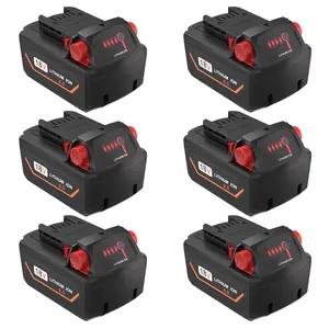 KUNLUN 6.5Ah 18V Replacement Battery for Milwaukee ∧∧-18 Battery, Lithium Battery Compatible with Milwaukee ∧∧-18 18V 48-11-1815, 48-11-1820, 48-11-1840, 48-11-1850, 48-11-1860 Cordless Power Tools Batteries Drill Battery Pack