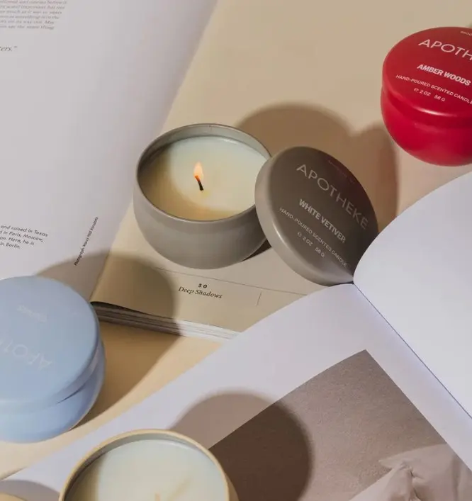 Apotheke Mini Tin Candle-White Vetiver Scent