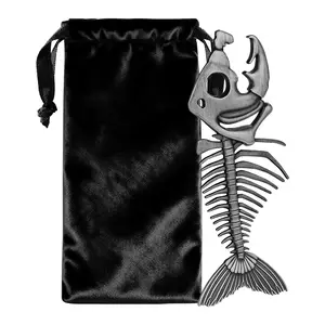 Fishbone Design Metal Handle Beer Opener, Includes Storage Bag, Single Piece, Durable & Stylish Bottle Opener Tool