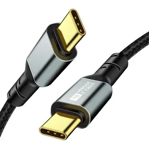 USB C Monitor Display Cable [4K@144Hz/60Hz 8K@30Hz], USB C 3.2 Gen 2x2 Video Cable, 20Gbps Data Transfer, 100W PD Fast Charge，for iPhone 15, MacBooks, Galaxy S23, Nylon Braided, Black(3.3FT)
