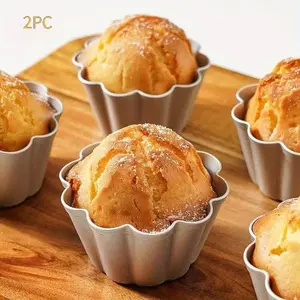 2 Pack Aluminum Alloy Cruller Pastry Molds | Multi Use Baking Tray for Cakes Tarts Puddings Jelly | Durable Easy Clean Holiday Design Perfect for Christmas Halloween & Family Gatherings | Decorative Dessert Mold for Party Planners & Home Bakers