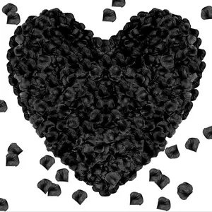 2000 Pcs Artificial Black Rose Petals, Wedding Decorations, Romantic Night Set, Engagement Party Supplies, Various Holiday Ornaments, Artificial Flowers, Lifelike Artificial Flower, Artificial Roses, Artificial Fake Flowers