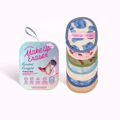 MakeUp Eraser Coastal Cowgirl 7-Day Set - Erase Makeup with JUST WATER, Reusable & Machine Washable Makeup Remover