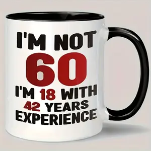 Premium Ceramic Coffee Cup - Men'S And Women'S 60Th Birthday Celebration Gift - 1963 Milestone Design, Personalized 60Th Happy Birthday Creative, Perfect for Coffee Lovers