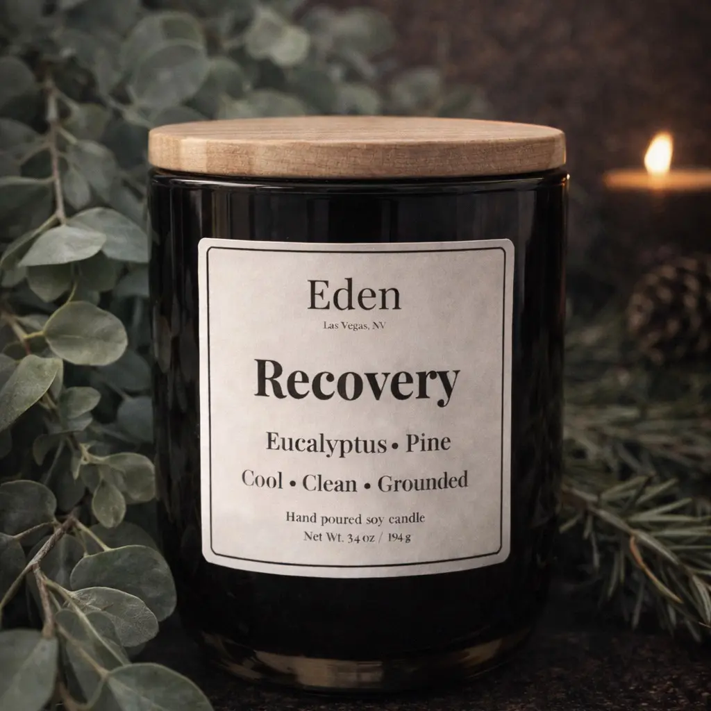 Eden "Recovery" Candle - Eucalyptus Pine (Relief & Calm)