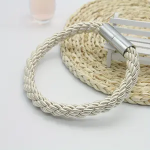 Magnetic Curtain Tiebacks, No-Drill Installation, Durable Rope Holdback Clips, Easy Home Decor Accessory for Living Room