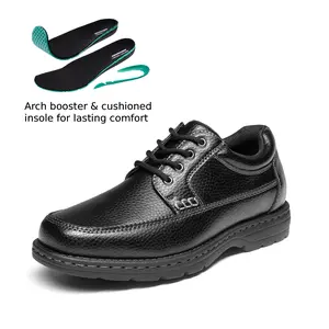 BRUNO MARC Men's Square Toe Dress Shoes Walk Oxfords with Removable Arch Booster & Cushioned Insole for Enhanced Comfort