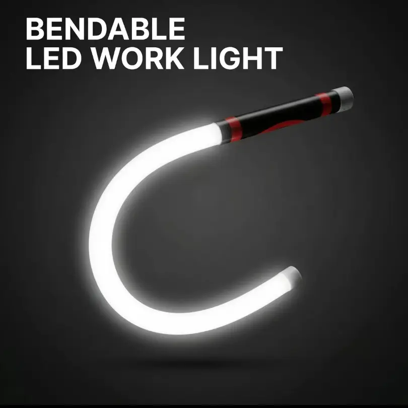 27in Bendable LED Flashlight Stick Utensil, High Lumens USB Rechargeable Inspection Lamp, 7-Hour Runtime Hands-Free Tool for Car Repair, Kitchen Use, High Lumens Flashlight, Usb Rechargeable Flashlight
