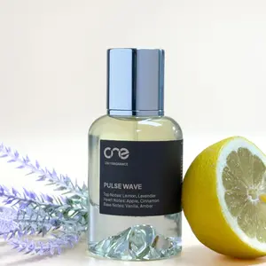 Pulse Wave - Long Lasting Cologne with Lemon Lavender Apple Cinnamon Vanilla Amber Notes