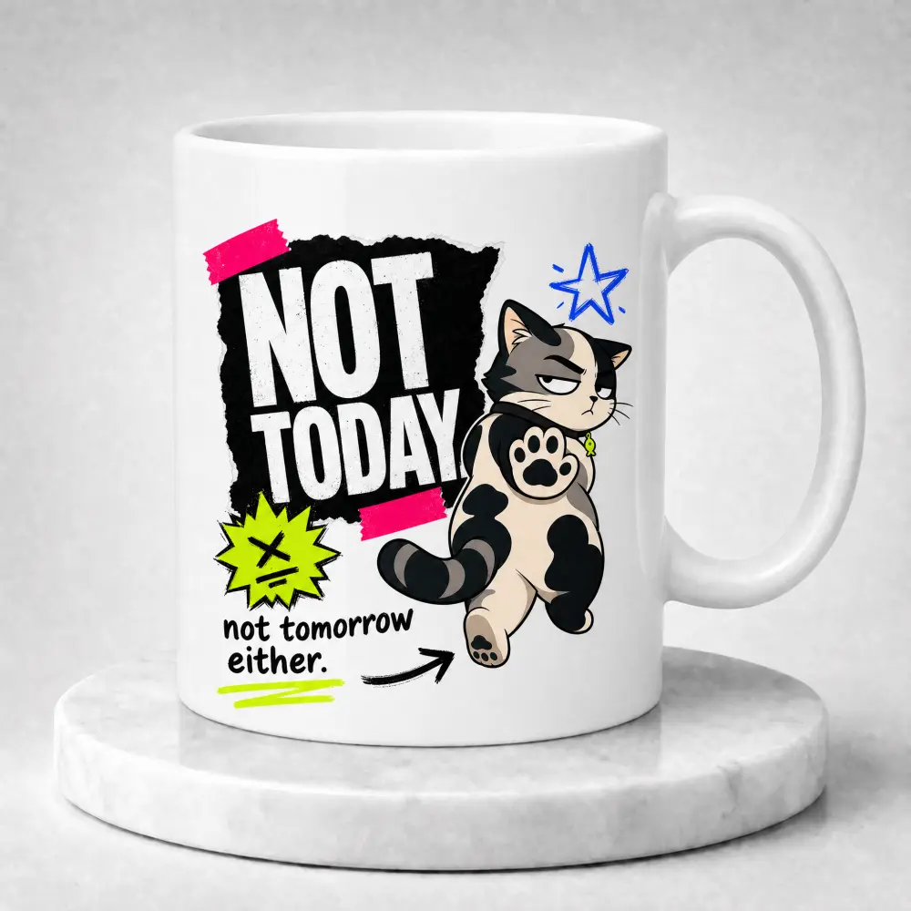 Ceramic Coffee Mug with Ceramic Body, Humorous Print and Quirky Look - Funny Gift for Coworkers, Retirement & Birthday Gift Stylish Kitchen Drinkware 11oz