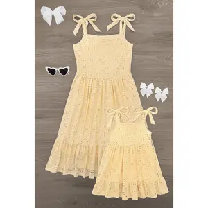 Mom & Me - Yellow Eyelet Tank Dress