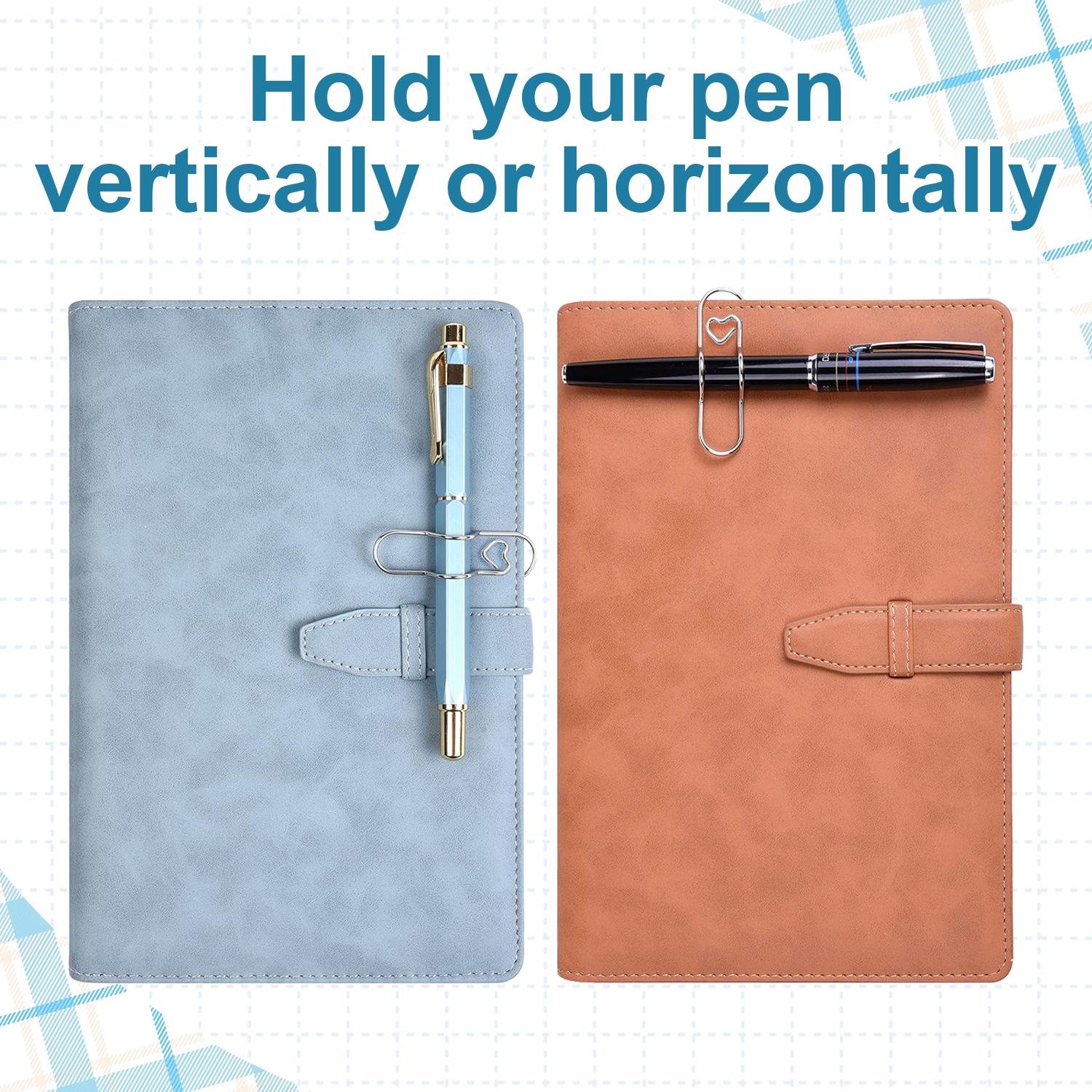 10PCS Metal Heart Pen Clip Metal Pencil Clips Multifunctional Carbon Steel Paperclip Portable Large Size Holder for Notebook Book Journal Office School Accessories,Cute Notebook Pen Loop Holde,Rose Gold