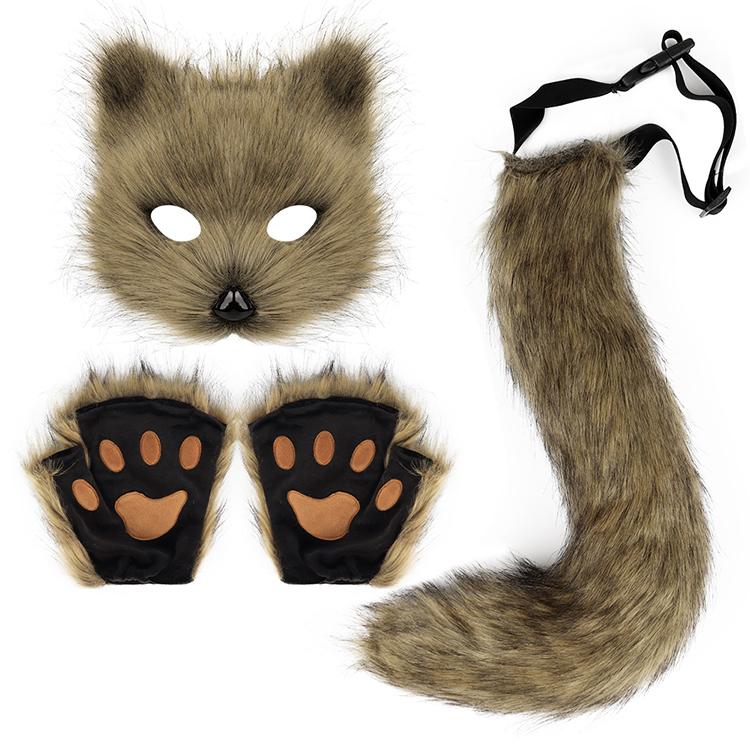 Handmade Fox Costume Set – Fluffy Tail, Ears & Paw Gloves | Perfect for Cosplay, Halloween & Themed Parties