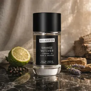 Declassified  SAVAGE VETIVER  | Long-Lasting  Aromatic Fougere  | Bergamot, Pepper，Lavender，Amberwood & Vetiver |100ml Men Eau de Parfum