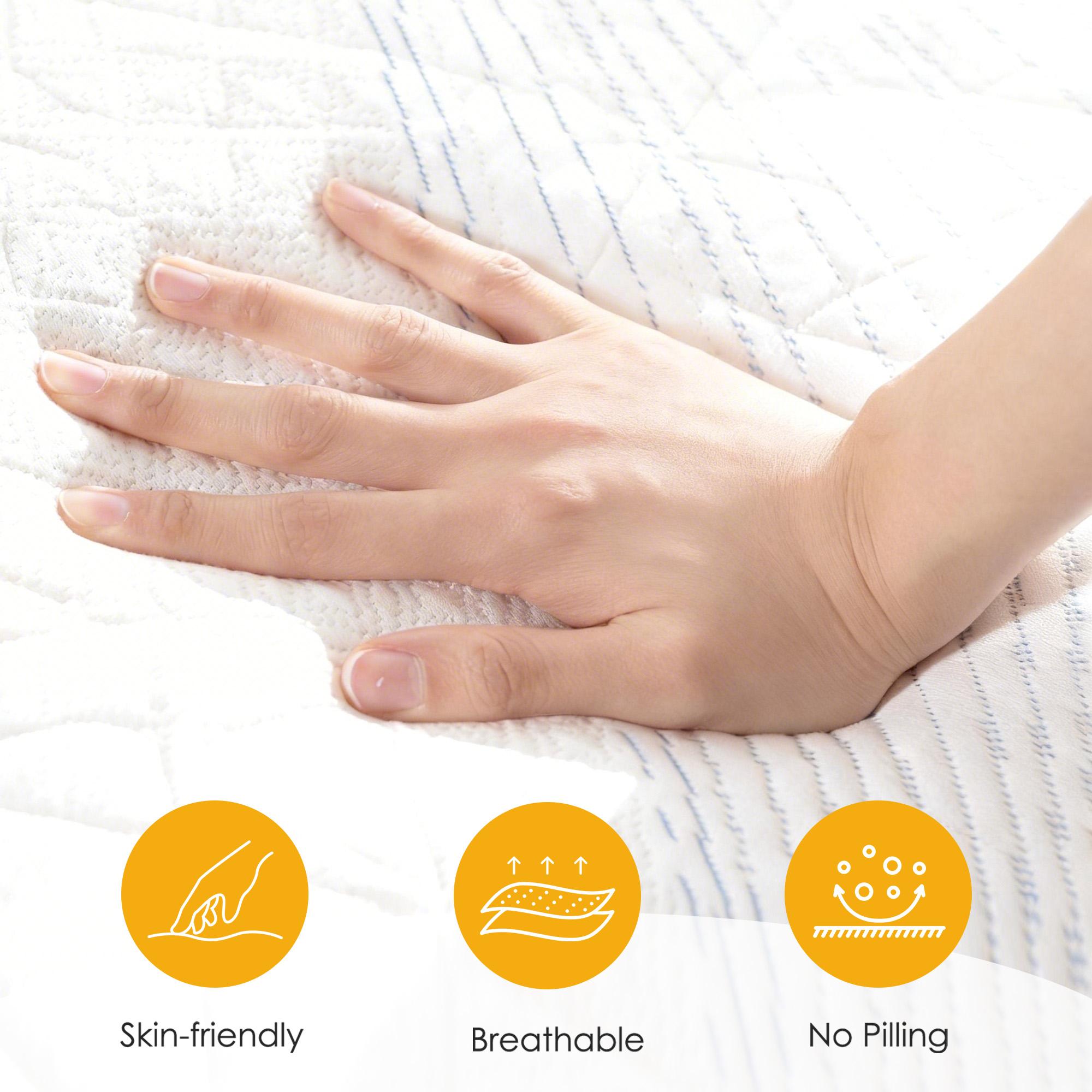 Twin/Full Size Mattress,6/8 Inch Memory Foam Mattress, Fiberglass Free, Medium Feel, Breathable Cooling Layers, Certified Safe Materials