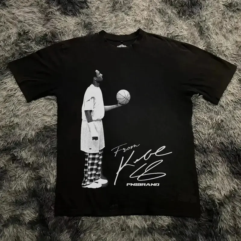 Summer Cotton T-shirt Street Wear Basketball Kobe Bryant Graphic Print T-shirt Top Men's T-shirt for Both Men and Women