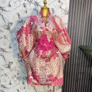 ELEGANT ROYAL MINI BROCADE BUBU, AVAILABLE IN DIFFERENT COLORS  Summer Dress Casual Womenswear Elegance