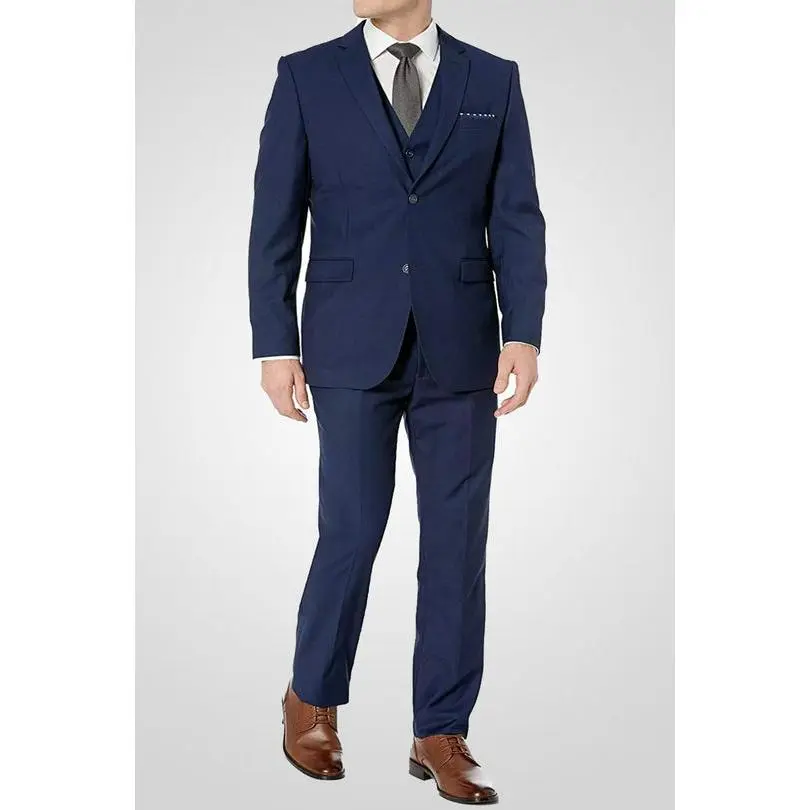 Caravelli S600512U Slim Fit 3pcs Suit Midnight Blue