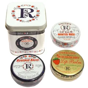 Rosebud Perfume Co. 3-Layer Lavish Lip Balm Set - 0.8oz Moisturizing Option with Natural Oils, Strawberry, Mint, Rosebud Original Flavors for Daily Care
