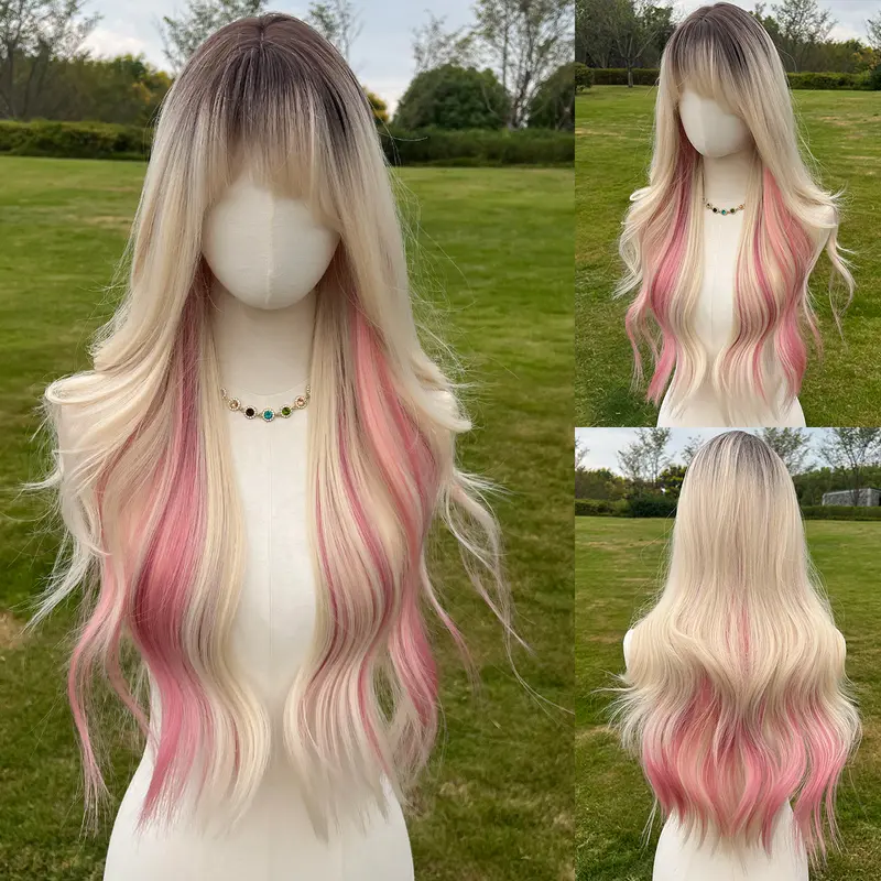 wig blonde pink - TikTok Shop display picture 1