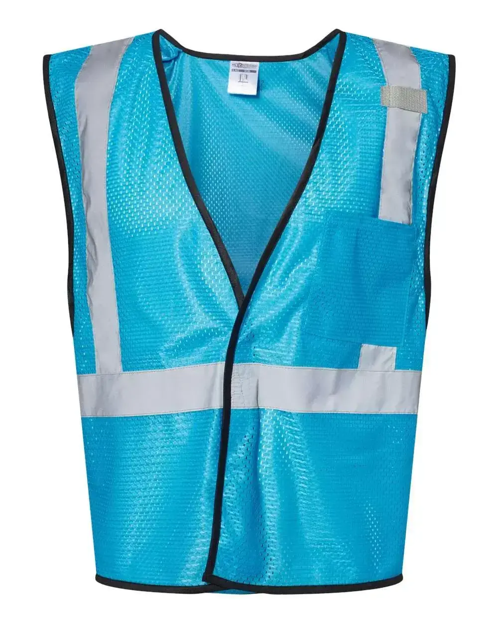 Men's Work Reflective Vest - Kishigo B120-131 EV Series, Non-ANSI Compliant, 100% Polyester Mesh, Reflective Strips, 4" Wide Hook & Loop Front, Mic Tab, Functional Pockets, Enhanced Visibility, Grey (B131), Black (B120), Brown (B128), Yellow (B125)