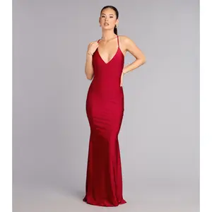 Hannah V-Neck Strappy Formal Dress