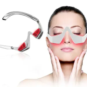 3D eye red light care beauty device, eye massager for dark circles and eye bags care, women's office eye relaxation care glasses, Facial Beauty Devices, Facial Tools
