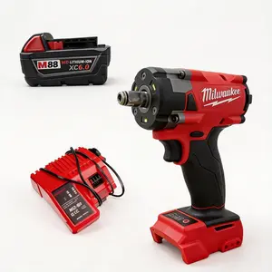 Milwaukee FIW212 18V Compact Cordless Brushless Power Wrench, 500Nm, 18V Cordless Hand Tool Battery Kit