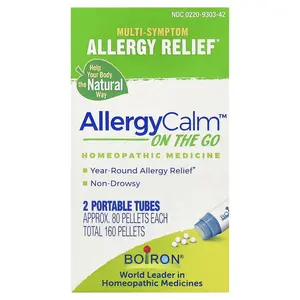 Boiron AllergyCalm™ On The Go, 2 Portables Tubes, 80 Pellets Each