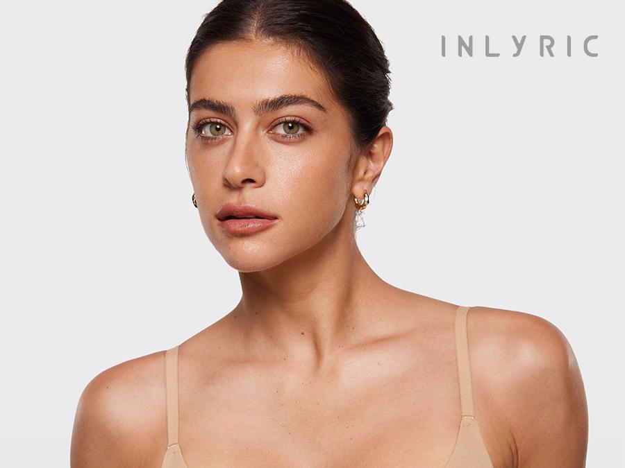 INLYRIC Women's Inbarely Plus Plunge Bra - Unlined Underwire Sexy Demi Balconette Bras SpringStatements