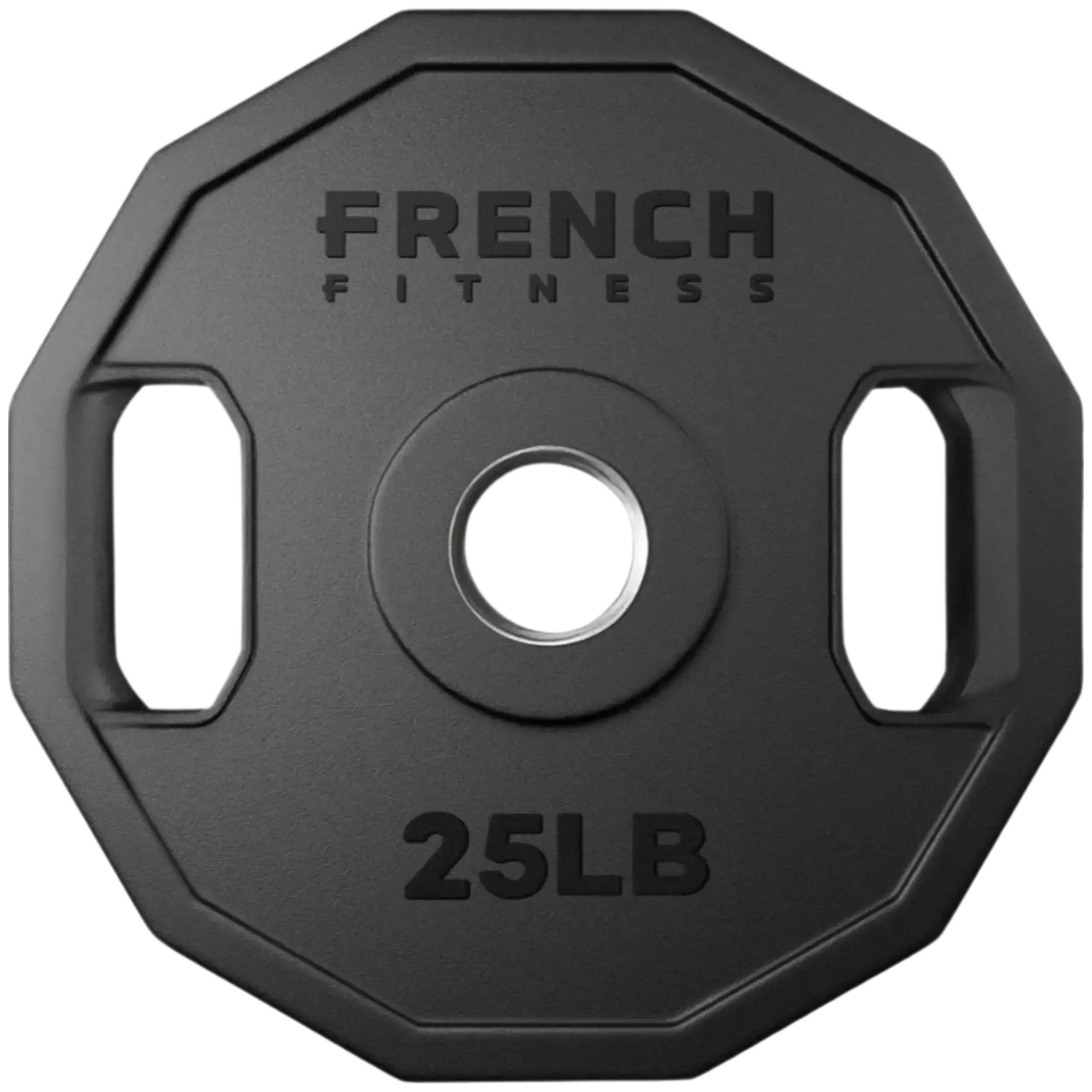 French Fitness Urethane Olympic Weight Plate V2 25 lbs Black (New)