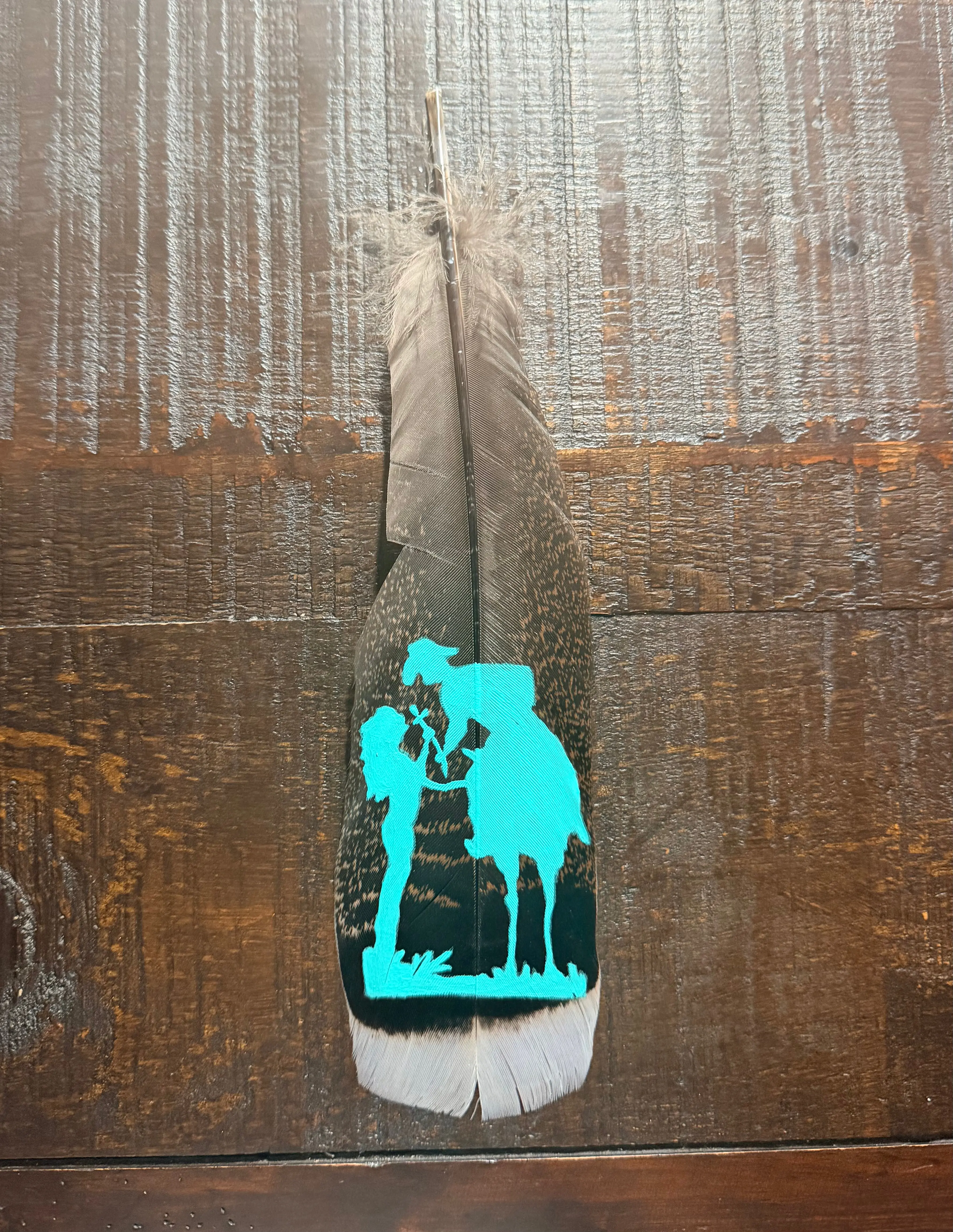 Custom Cowboy with Rose Feather
