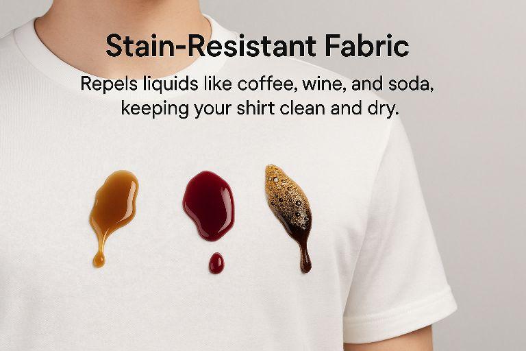 The Magic T-shirt | Advanced Water and Liquid Repellent Stain Protection | 100% Premium Cotton | Unisex T Shirt | Great for School Work Parties Family Events | Fast Shipping