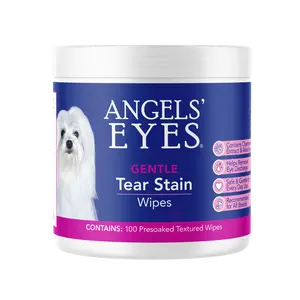 Angels' Eyes Gentle Tear Stain Wipes 100ct for Dogs and Cats