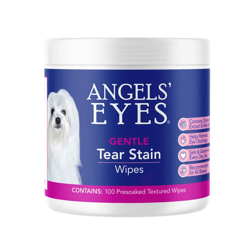 Angels' Eyes Gentle Tear Stain Wipes 100ct for Dogs and Cats