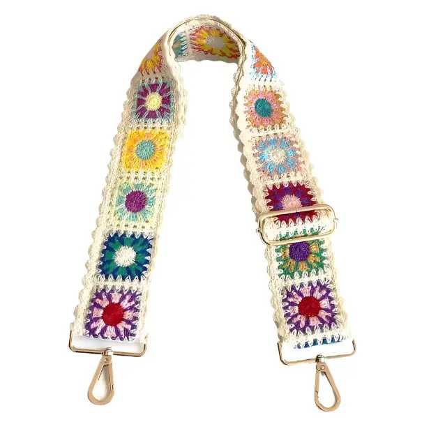 Bohemian Crochet Embroidered Adjustable Bag Strap - Luggage and Bag Accessory
