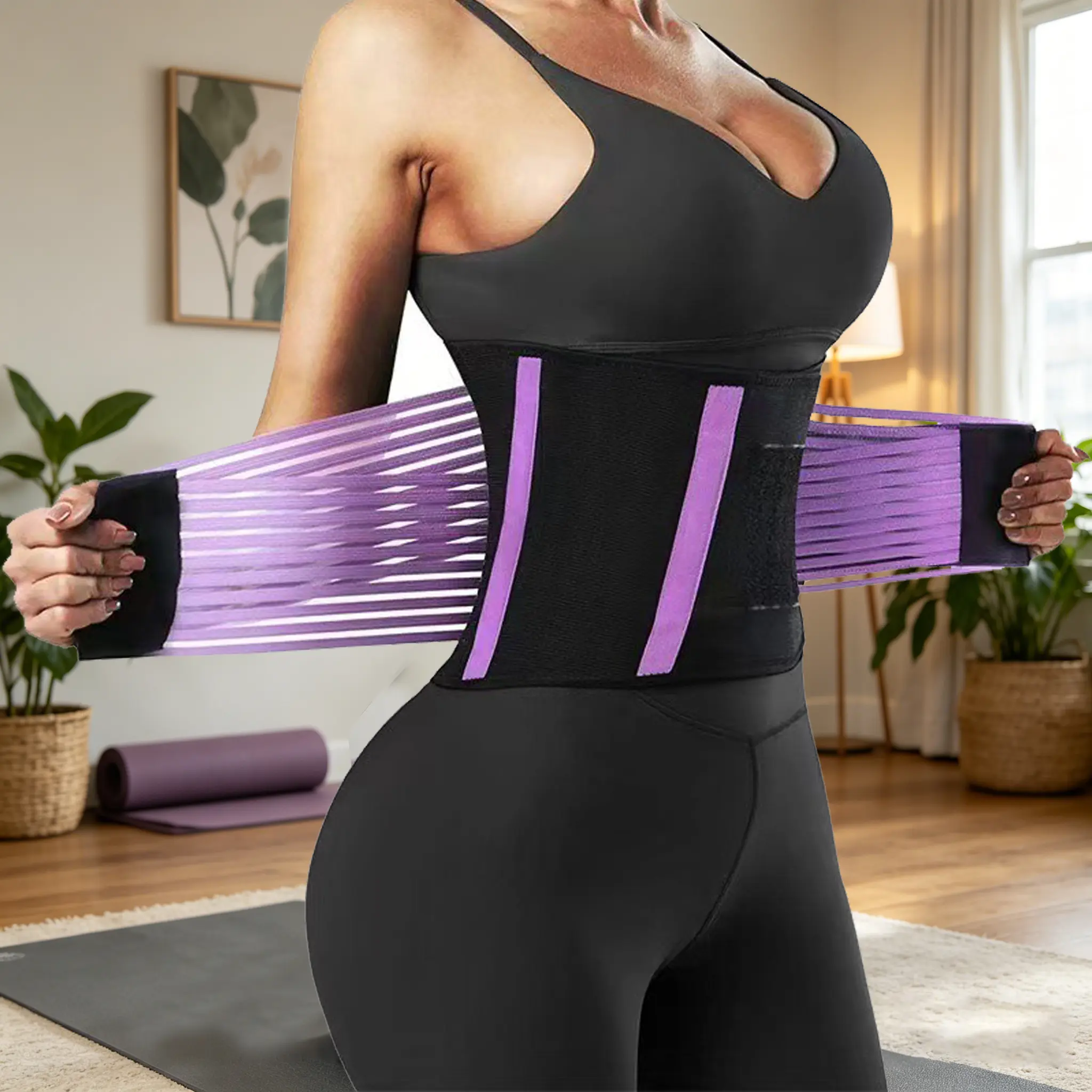 Back Brace for Lower Back Pain Relief, Breathable Mesh Lumbar Support Belt with 8 Support Stays, Unisex Waist Trainer for Men and Women, Ideal for Lifting, Work & Daily Use