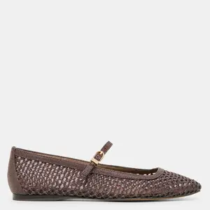 Dolce Vita REYES BALLET FLATS CHOCOLATE WOVEN RAFFIA