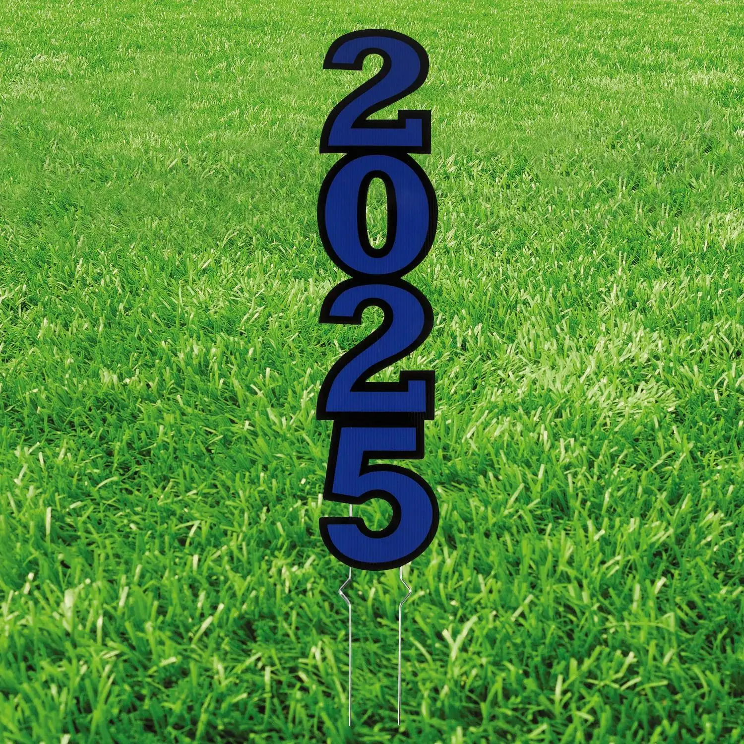 11" x 30" Blue Class of 2025 Vertical Corrugated Plastic Yard Sign