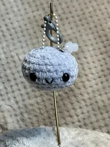 Handmade Crochet Mini Plushy Pet Rock Keychain