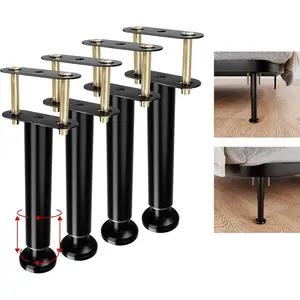 Adjustable Bed Frame Support ,Metal Bed Center Slat Heavy Support , Bed Slat Reinforcement Kit,Bed Support  for Bed Frame Replacement, ,  Quiet(7-12.6in 4 count)