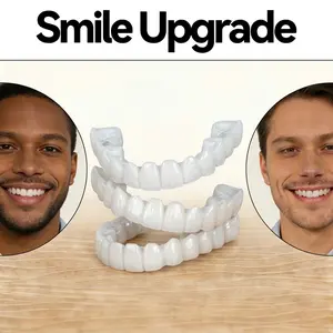 【3 PACK】1-Minute Fit Snap On Veneers -Perfect Smile Close-up Confident Instant Visual Look Enhancer for Missing Teeth & Gaps - Natural White