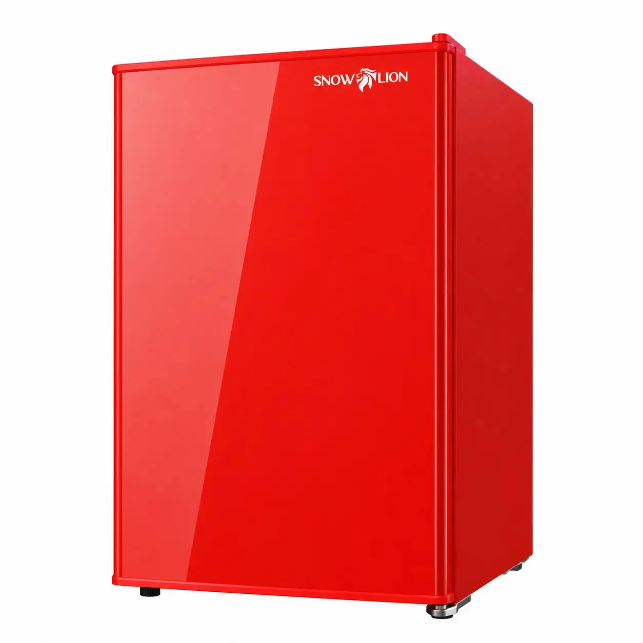 SnowLion Premium 65L Solid Door 2.3 Cu.ft. Freestanding Under-Counter Mini Fridge in Red (OSFS013-RL)