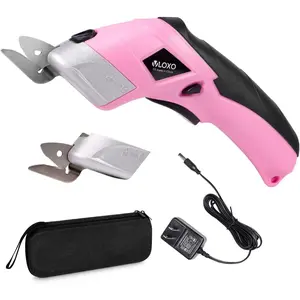 with 2 Blades Shears Cutting Tool for Cardboard Carpet Felt with Charger & Box-Pink