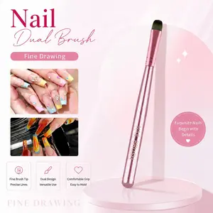 1pc Nail Art Brush, New French Half Moon Tip Pen, French Brush for Nails, Gel Nail Brush, Clean Up Brush, Essential Nail Care Tool