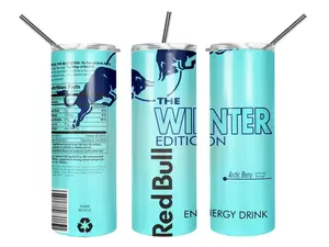 Redbull Winter Artic Berry Sublimation Tumbler 20oz